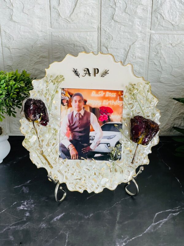 Custom resin photo keepsake frame
