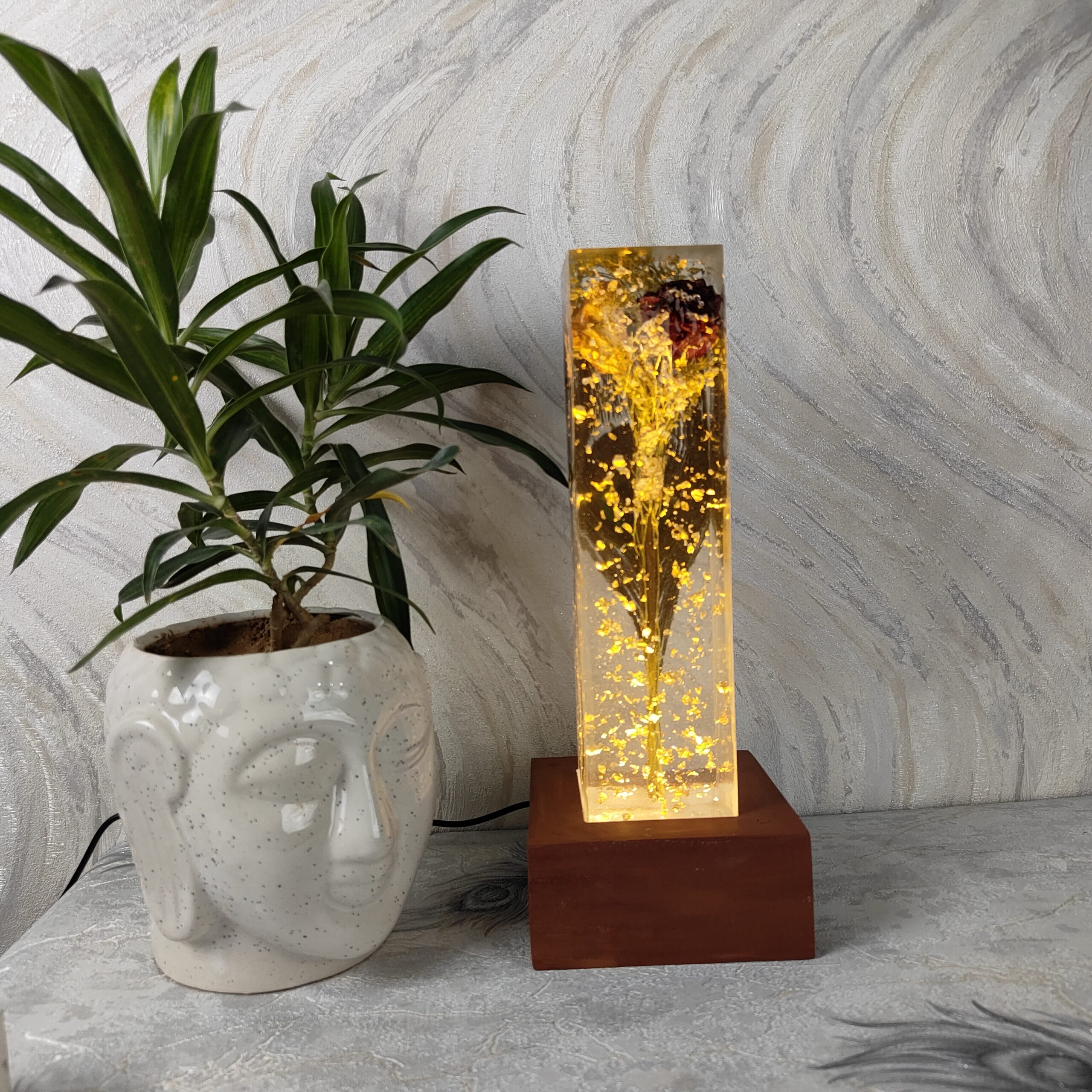 LED-memory-lamp-with-wooden-base