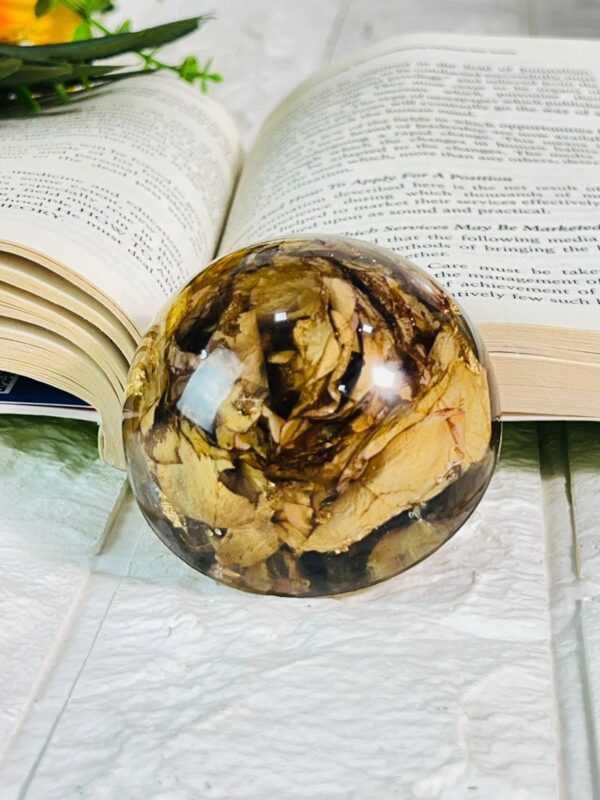 Personalized preserved flower desk piece