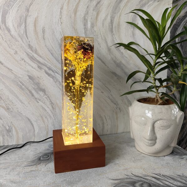 Resin-flower-memory-LED-lamp