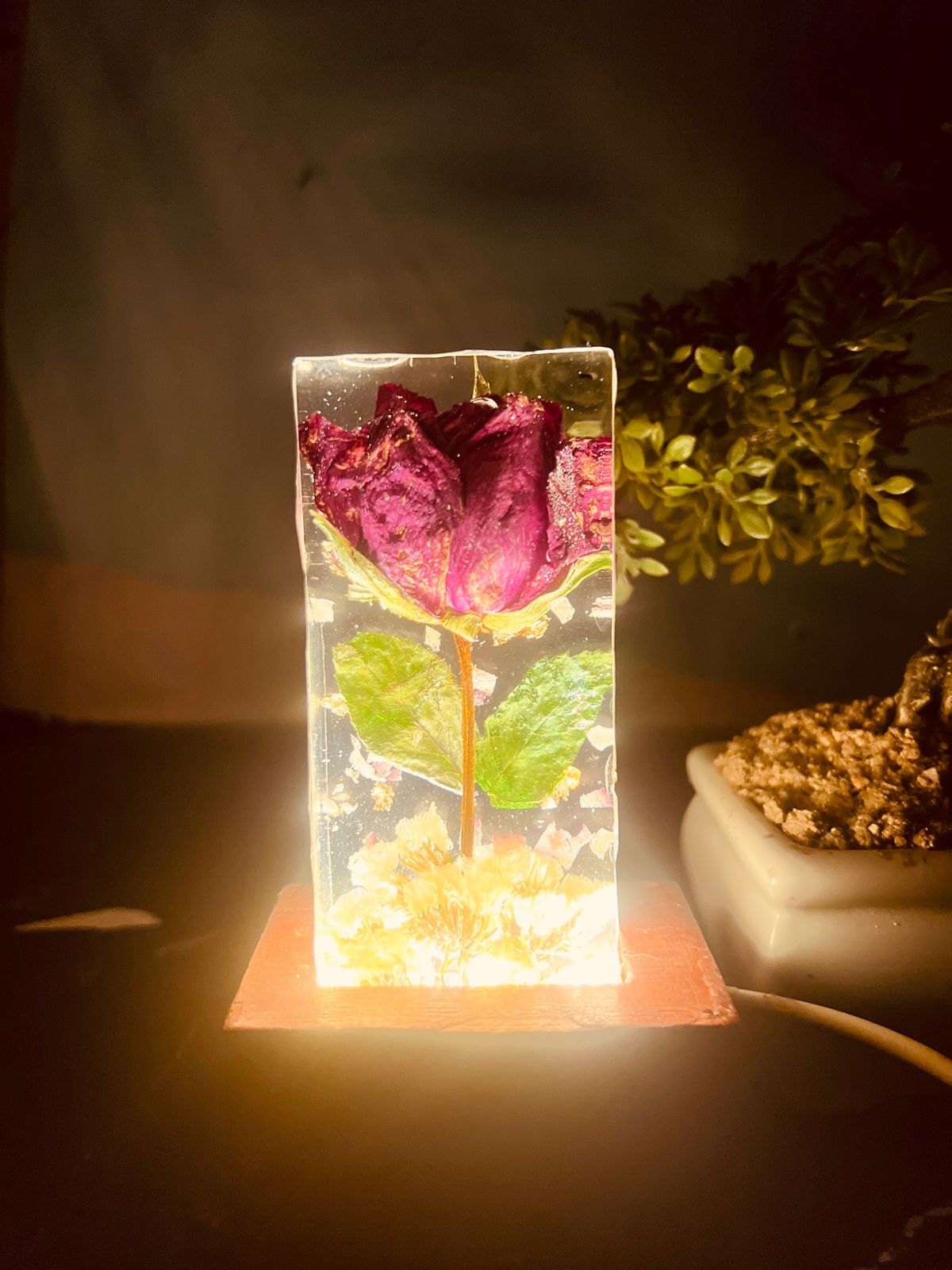 custom resin led lamp