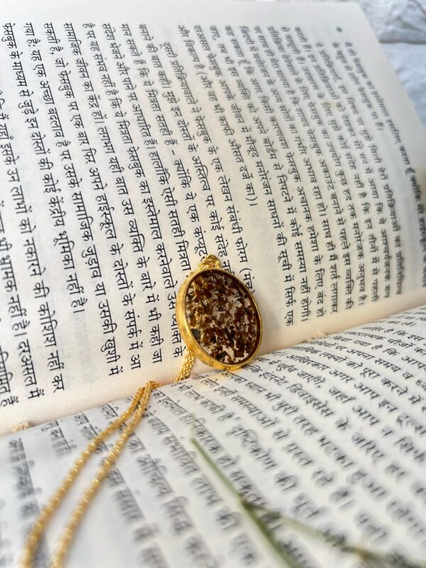 handmade resin pendant with chain