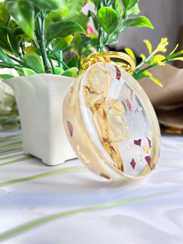 Memory Preserved Round Resin Keychain – (3) Inch