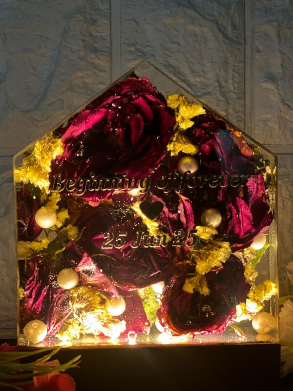 resin LED lamp for Valentine's Day