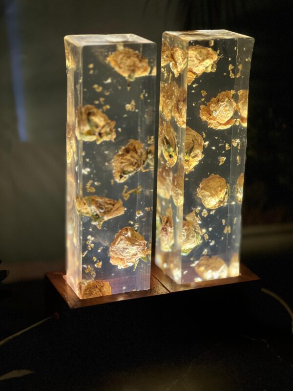 resin preserved varmala flowers