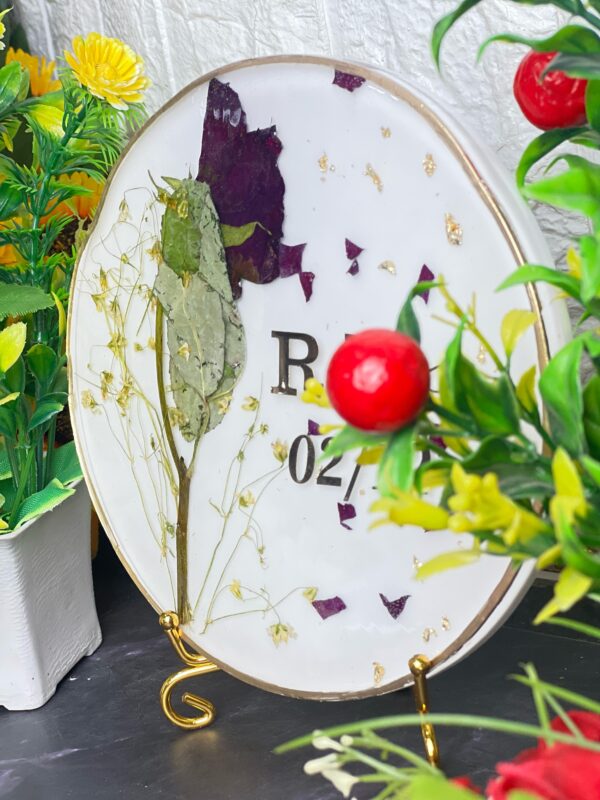 rose flower preservation resin frame