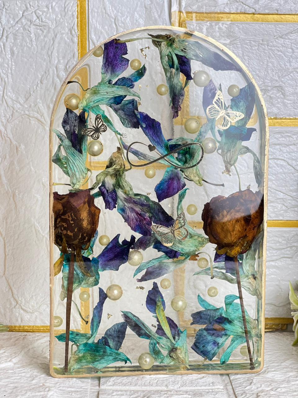 anniversary flower preservation in resin